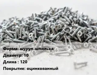 Шуруп шуруп-шпилька 10х120 оцинкованный